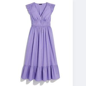 Vineyard Vines Marina Poplin Flutter-Sleeve Midi Dress